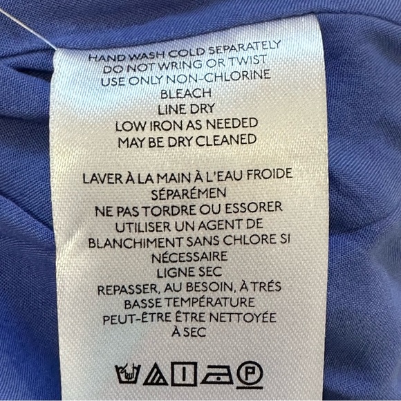 Maeve  Anthropologie Blue Lace Tie Front Blouse sz 0 NWT - Picture 9 of 13